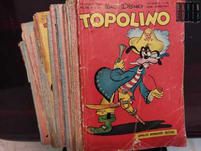 Volumi che il signore acquista in edicola e nei negozietti dell�usato, ma soprattutto alle fiere di settore, nelle quali � possibile trovare veri e propri cimeli. Come il Topolino numero �101�, pubblicato nell�ottobre del 1954, che rappresenta il pezzo pi� antico della sua collezione